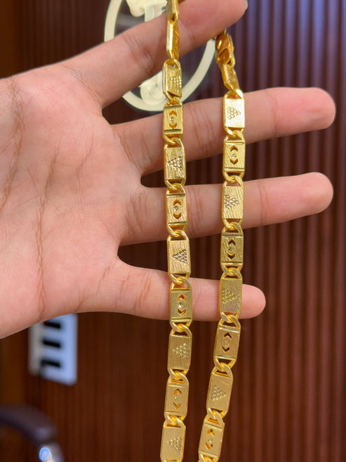 Premium 24k Lotus gold plated chain